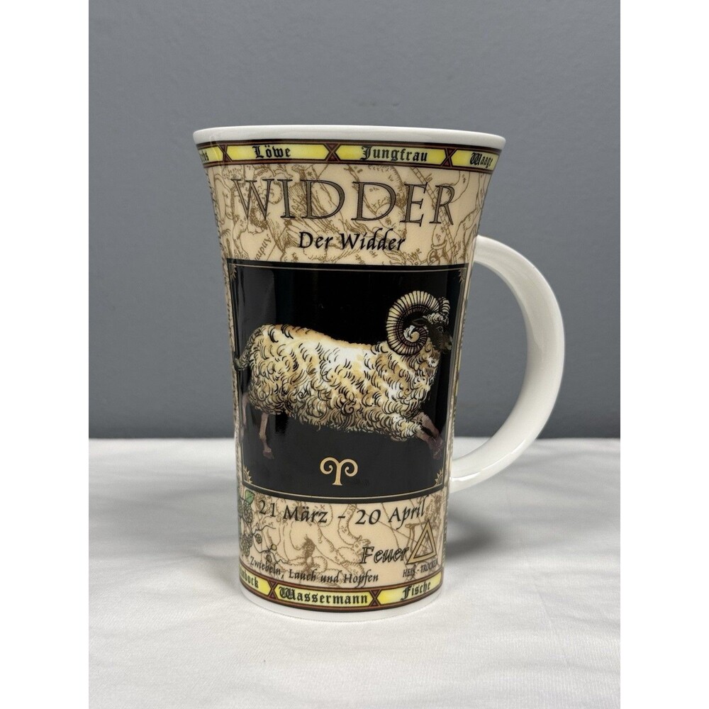 Dunoon Glencoe Aries Zodiac Mug Jack Dadd Fine Bone China England Astrology
